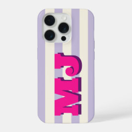 Monograma Negrita Personalizada, Raya Lavanda