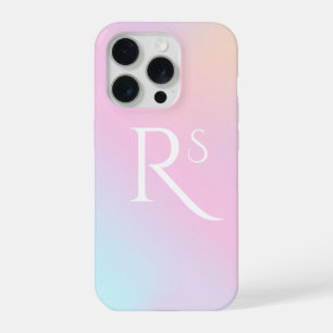 Monograma Ombre Holográfico Rosa Femenino Personal