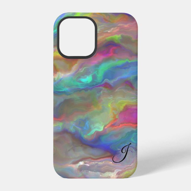 Funda Para iPhone Monograma Opal (Reverso )