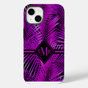 Funda Para iPhone 14 Monograma Paleta Púrpura