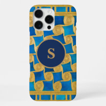 Monograma personalizado del antiguo Egipto azul do
