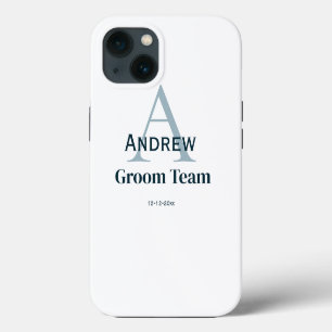 monograma personalizado sencillo equipo del novio 