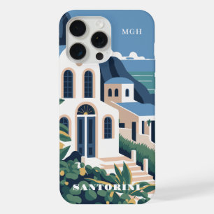 Monograma personalizado & Texto Santorini Grecia