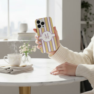 Funda Para iPhone 14 Pro Max Monograma Preppy Personalizado Estético Coquette