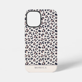 Funda Para iPhone 12 Mini Monograma rosa de impresión animal