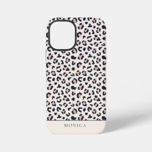 Funda Para iPhone 12 Mini Monograma rosa de impresión animal