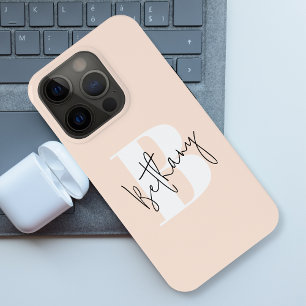 Monograma rosa Rubor elegante moderno