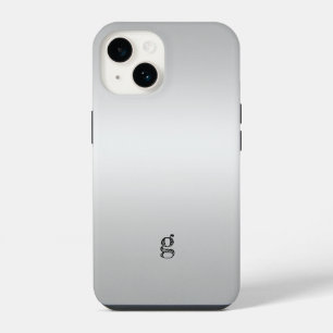Funda Para iPhone 14 Monograma Rústico Gris Verde Personaliza Unisex