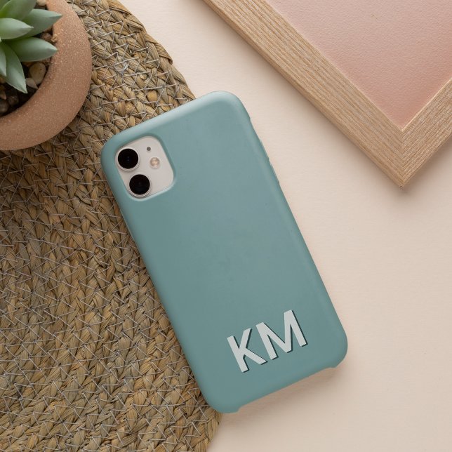 Funda Para iPhone Monograma tonal Minimalista moderno (Subido por el creador)