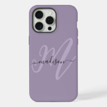 Monograma y nombre del guión de lavanda estilo Boh