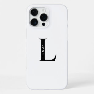 Funda Para iPhone 16 Pro Max Monograma y nombre personalizados