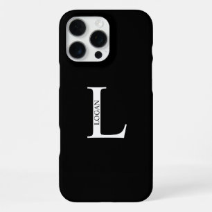 Funda Para iPhone 16 Pro Max Monograma y nombre personalizados