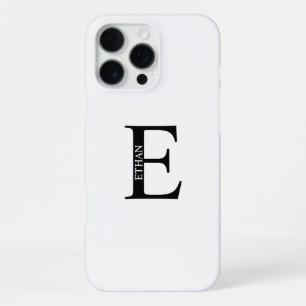Funda Para iPhone 16 Pro Max Monograma y nombre personalizados