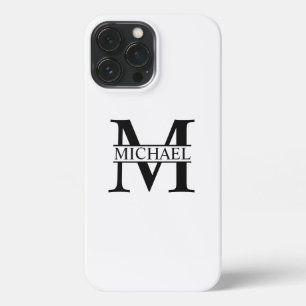 Funda Para iPhone 13 Pro Max Monograma y nombre personalizados