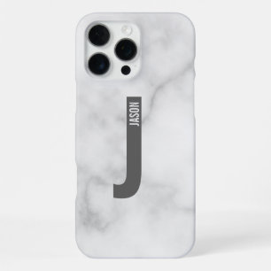 Funda Para iPhone 16 Pro Max Monograma y nombre personalizados en negrita moder