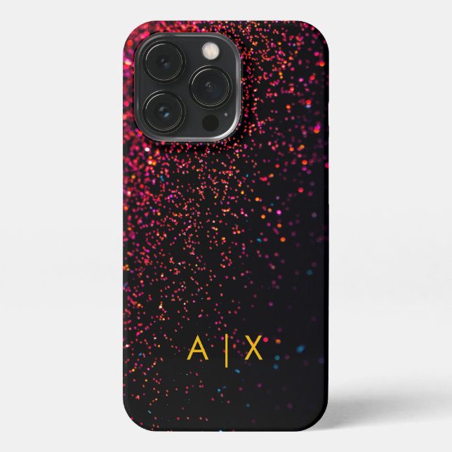 Funda Para iPhone Monogramado de nombre simple de pareja (Reverso)