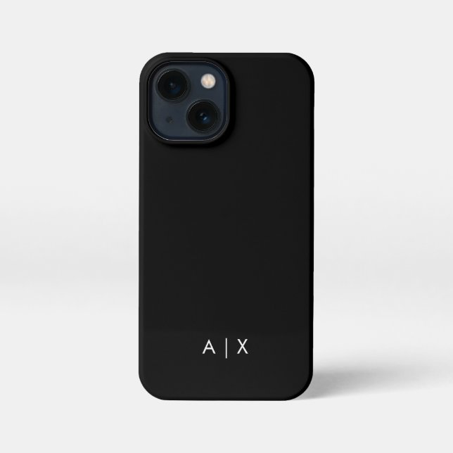 Funda Para iPhone Monogramado de nombre simple de pareja (Reverso )