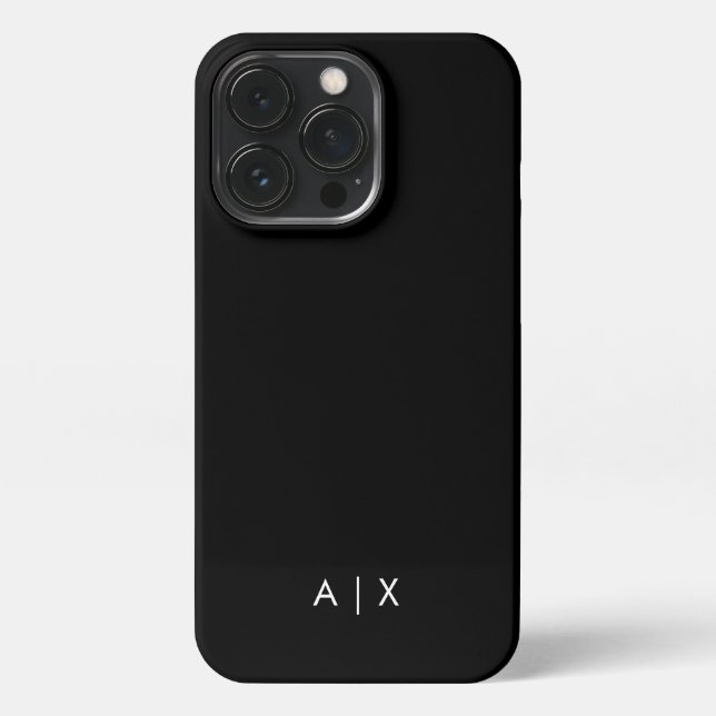 Funda Para iPhone Monogramado de nombre simple de pareja (Reverso)