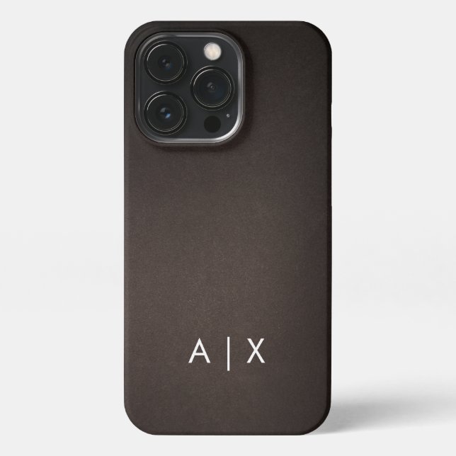 Funda Para iPhone Monogramado de nombre simple de pareja (Reverso)