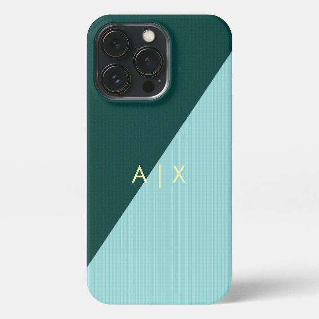 Funda Para iPhone Monogramado de nombre simple de pareja (Reverso)