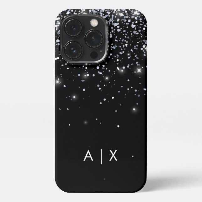 Funda Para iPhone Monogramado de nombre simple de pareja (Reverso)