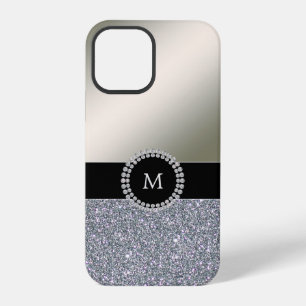 Funda Para iPhone 12 Pro Monogramo elegante de plata
