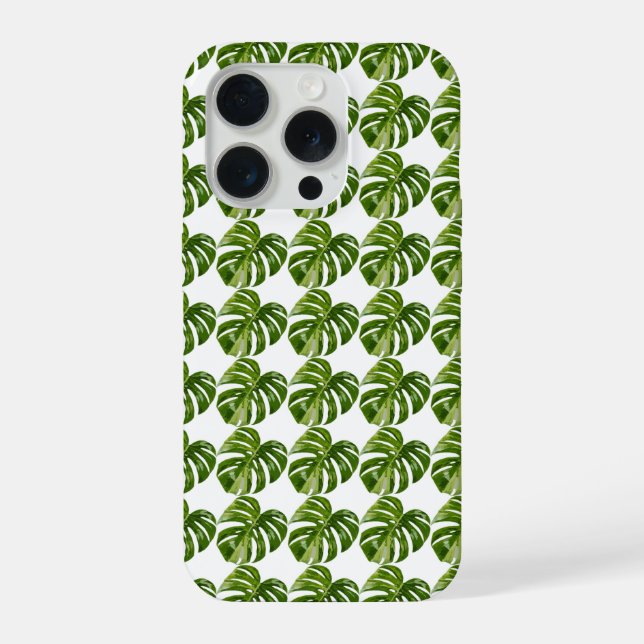Funda Para iPhone Monstera Albo Pattern iPhone Case — Tropical (Reverso )