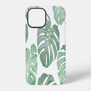 Funda Para iPhone 12 Monstruo acuarela, fondo de pantalla tropical sin