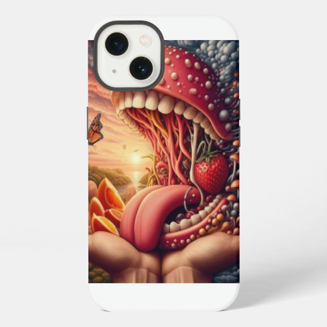 Funda Para iPhone Monstruo Boca grande  (Reverso )
