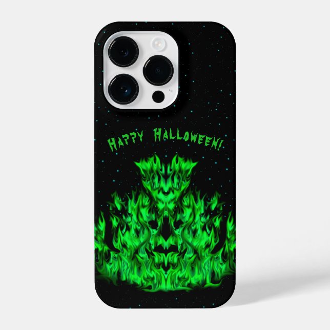 Funda Para iPhone Monstruo de la llama en el cielo estrellado (Reverso )