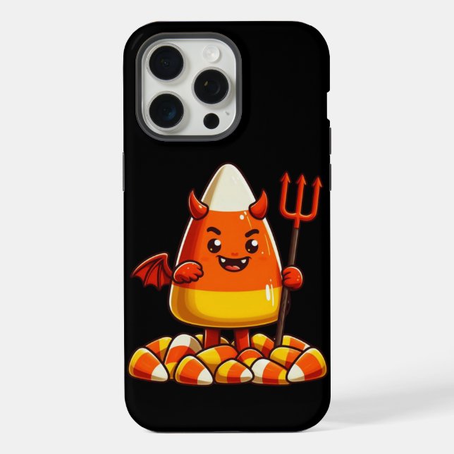 Funda Para iPhone Monstruo de maíz dulce de Halloween (Reverso )