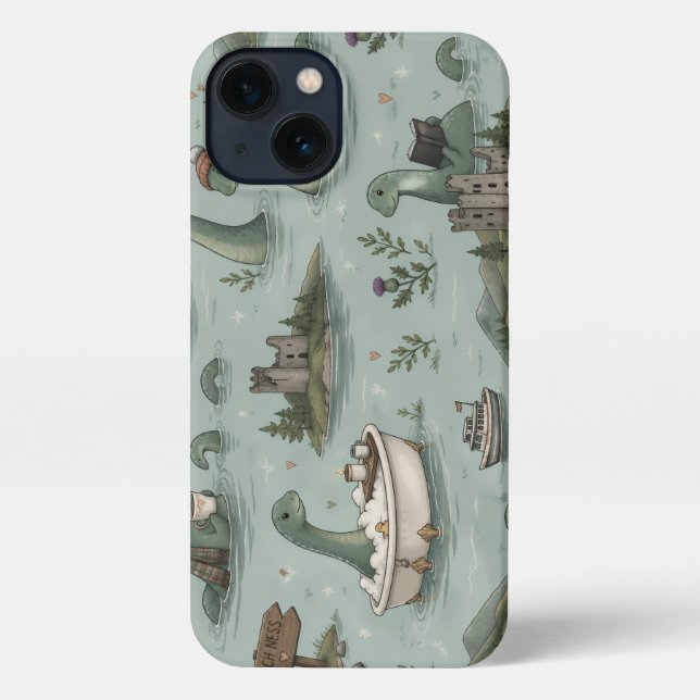 Funda Para iPhone Monstruo del lago Ness (Reverso )