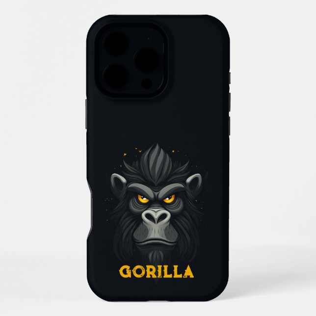 Funda Para iPhone Monstruo Negro Enojado (Reverso )