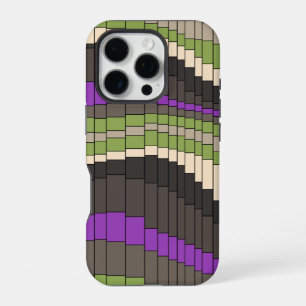 Funda Para iPhone 16 Pro Montaña Rusa Estampado Psicodélico Vintage a Rayas