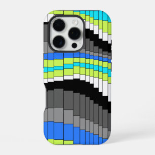 Funda Para iPhone 16 Pro Montaña Rusa Estilo Psicodélico Rayado Vintage
