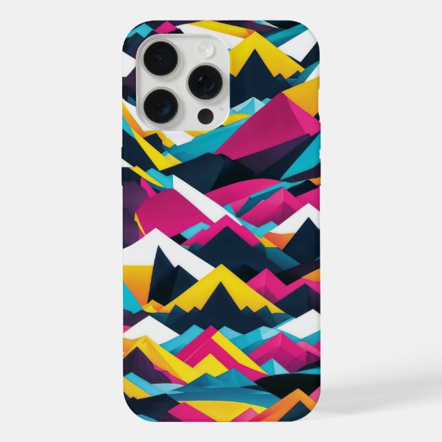Funda Para iPhone montañas abstractas (Reverso )