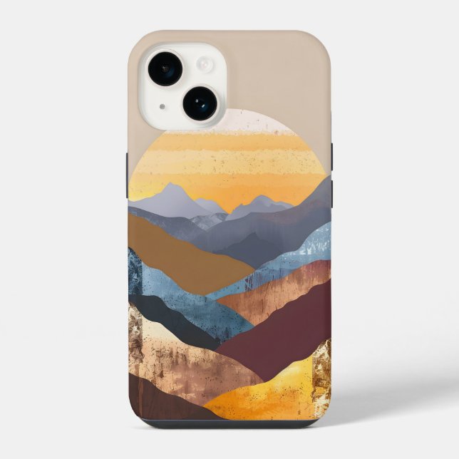 Funda Para iPhone Montañas Boho Sunset (Reverso )