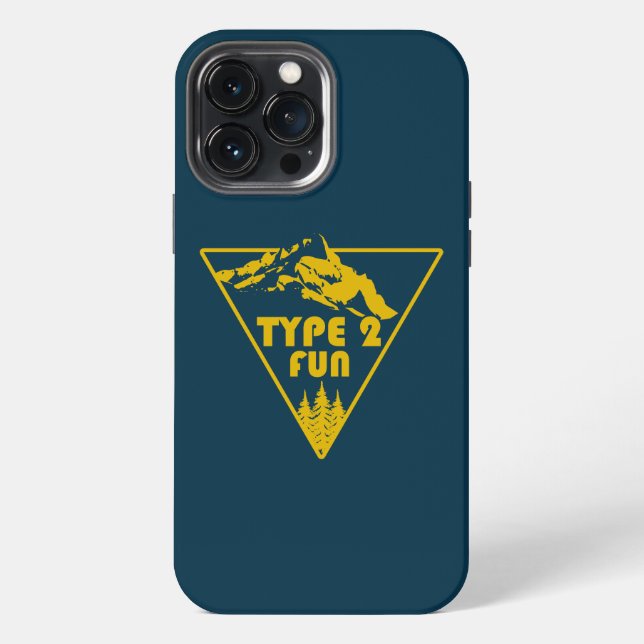 Funda Para iPhone Montañas de diversión tipo 2 (Reverso )