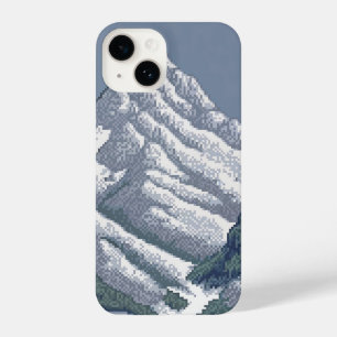 Funda Para iPhone 14 montañas nevadas pixeladas