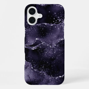 Funda Para iPhone 16 Plus Moody Agate   Glam Púrpura Indigo Profundo Mediano