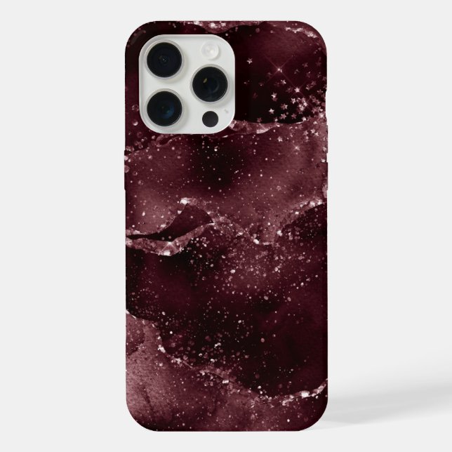 Funda Para iPhone Moody Agate | Wine Bordeaux Sangria Merlot Maroon (Reverso )