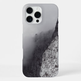 Funda Para iPhone 16 Pro Max Moody mountain theme in black and white