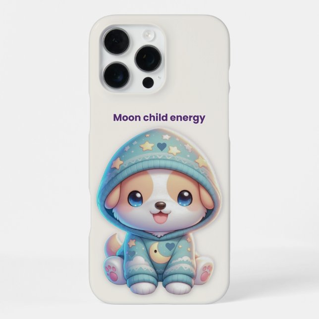 Funda Para iPhone Moon Child Energy Dog Case (Reverso )