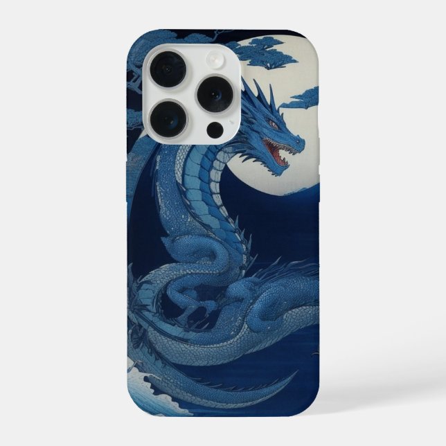 Funda Para iPhone Moonlit Dragon of Fuji Phone Case (Reverso )