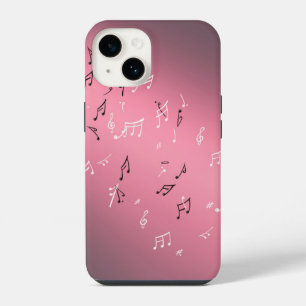 Funda Para iPhone 14 Moonlit Melody: Elegant Musical Notes iPhone Case