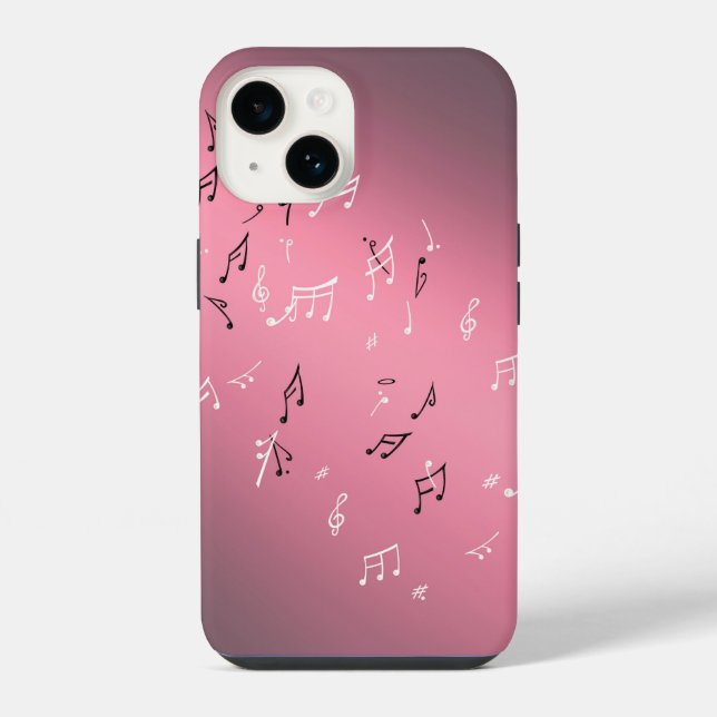 Funda Para iPhone Moonlit Melody: Fundas para iPhone con Notas Music (Reverso )