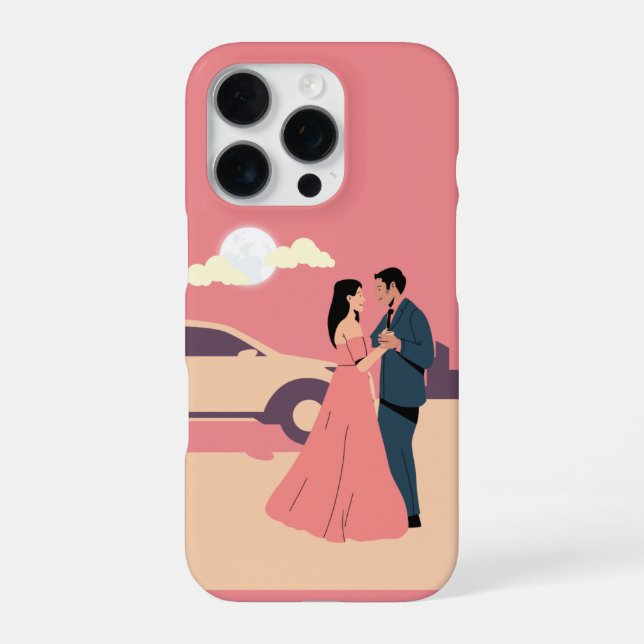 Funda Para iPhone Moonlit Romance – Elegant Couple (Reverso)