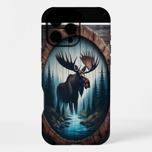 Funda Para iPhone Moose In The Mist (Reverso )