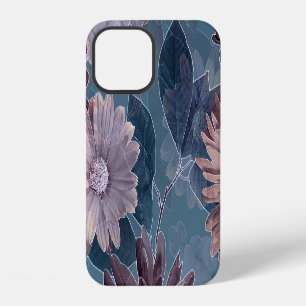 Funda Para iPhone 12 Morado monocromo: floral acuarela sin fisuras