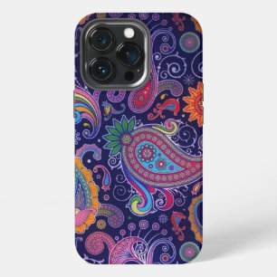 Funda Para iPhone 13 Pro Morado rosa de paisley
